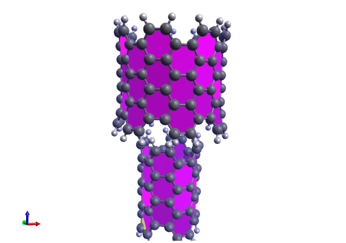 Carbon nanotube 3D structure- created using Avogadro